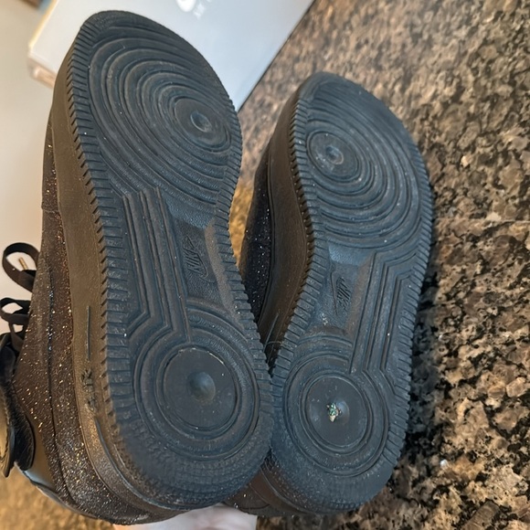 Nike Air Force 1 Black pearl Glitter Sneakers EUC 10.5 - Picture 11 of 17
